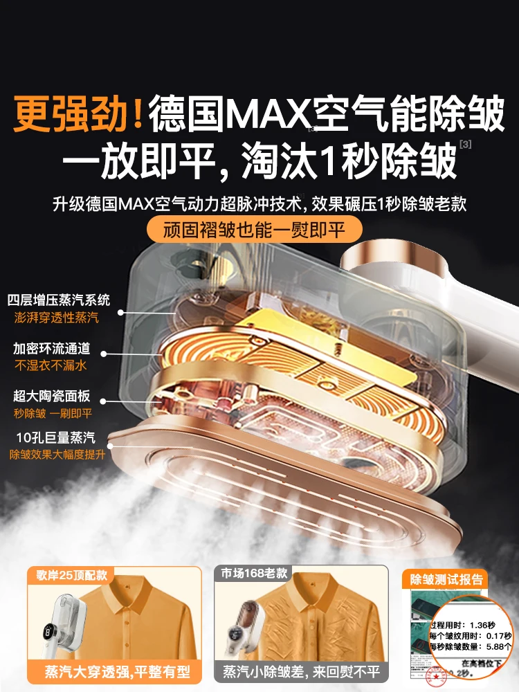 Mini Iron Travel - เตารีดไอน้ำมือถือขนาดเล็กแบบพกพา 220V สำหรับเสื้อผ้าพร้อมไอน้ำขนาดใหญ่ใช้ในบ้าน AI สำหรับเดินทาง