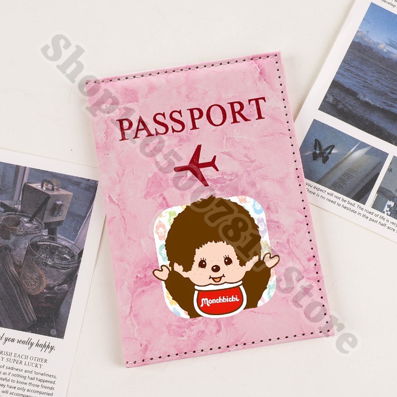 Travel Accessories Gifts For Women - ผู้ใหญ่เด็กการ์ตูนน่ารักปกหนังสือเดินทางสำหรับการเดินทางอะนิเมะมอนชิชิ ครีเอทีฟ ไอค์ คาร์ด โฮลเดอร์ผู้หญิงสาวของขวัญวันเกิด 2026