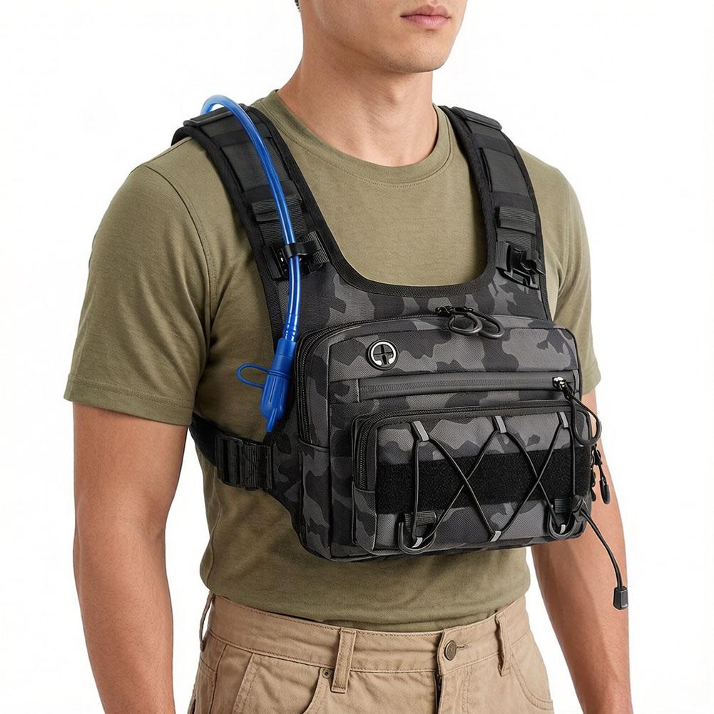 Hydration Pack Backpack - เสื้อกั๊กใส่น้ำสำหรับวิ่ง ปั่นจักรยาน เดินป่า แข่งจักรยาน มาราธอน กระเป๋าเป้สะพายหลังกันน้ำ