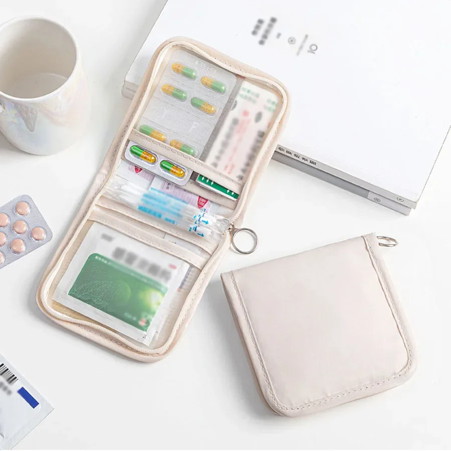 Travel Ziplock Bags - MINI Medical POUCH แบบพกพาขนาดใหญ่เปิดซิป Sort First