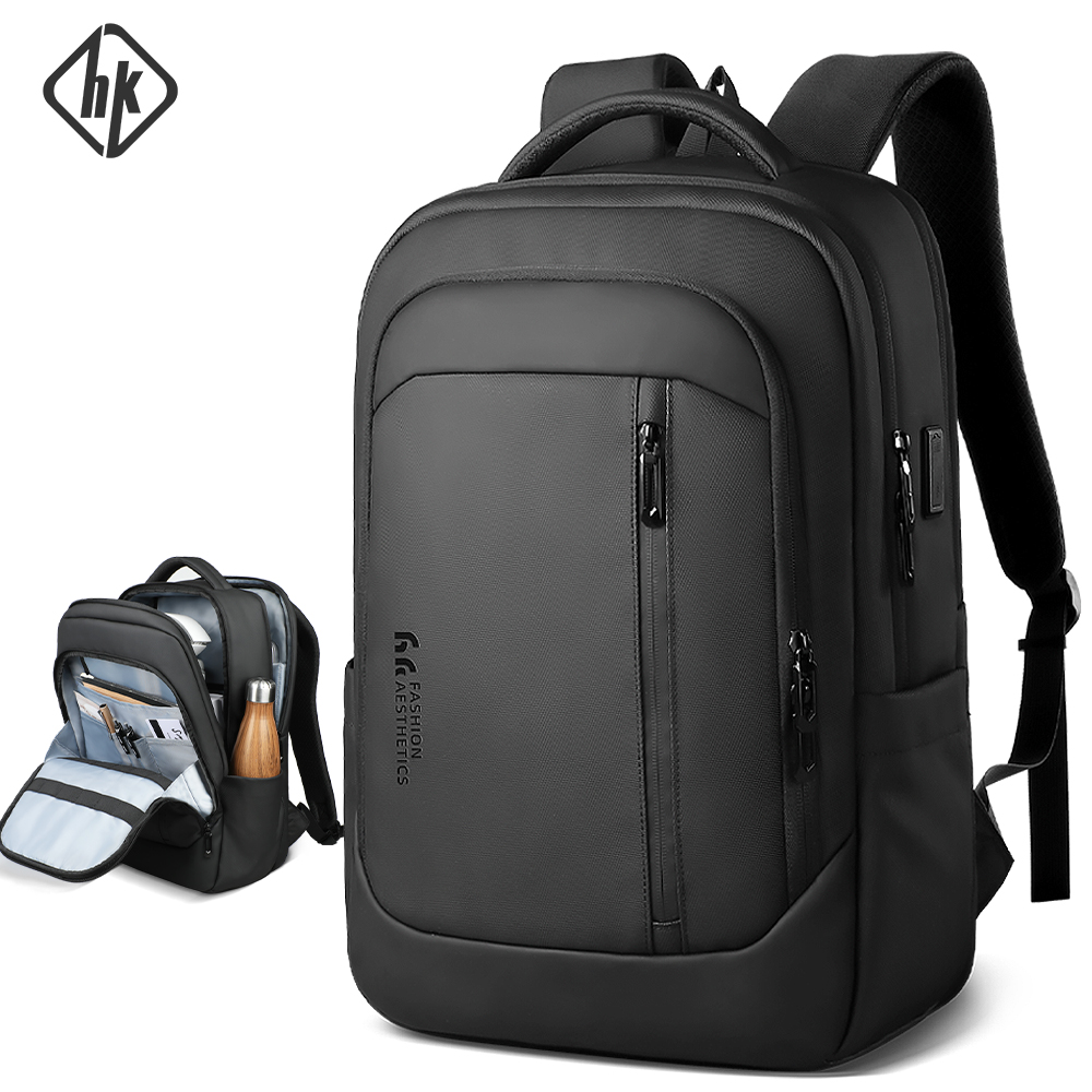 Travel Accessories Holder - HK ออกแบบใหม่กระเป๋าเป้สะพายหลังผู้ชายกระเป๋าเป้สะพายหลังธุรกิจขนาดใหญ่สําหรับทํางานเดินทาง Oxford กระเป๋าเป้สะพายหลังกันน้ํา 17 