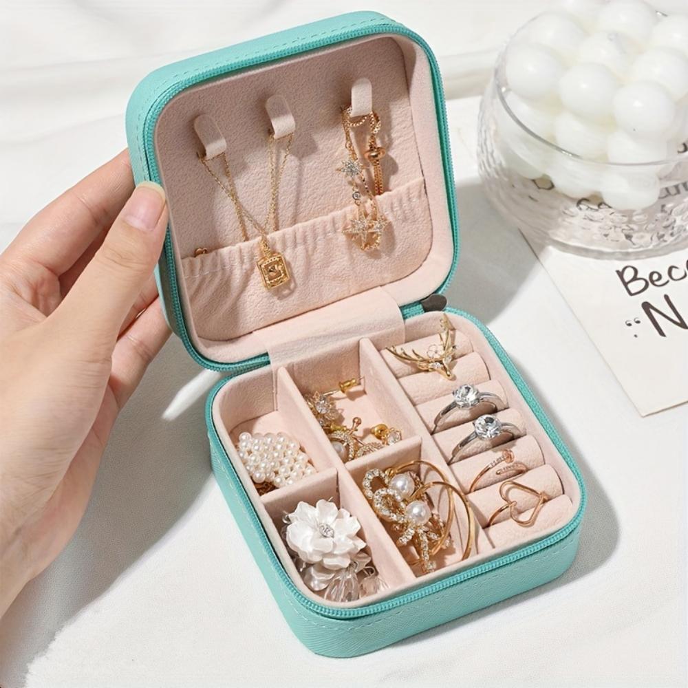 Travel Jewellery & Accessories Organiser - กล่องใส่เครื่องประดับขนาดเล็ก, ที่จัดเก็บเครื่องประดับสำหรับการเดินทาง, ที่จัดเก็บแบบพกพา, กล่องเก็บต่างหูและสร้อยคอ