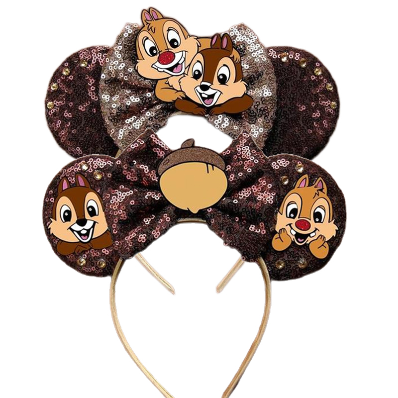 Travel Accessories Disney - ที่คาดผมมิกกี้เม้าส์ ชิปแอนด์เดล สำหรับผู้หญิง คอสเพลย์กระรอก ที่คาดผมสำหรับสาวๆ สำหรับไปสวนสาธารณะ