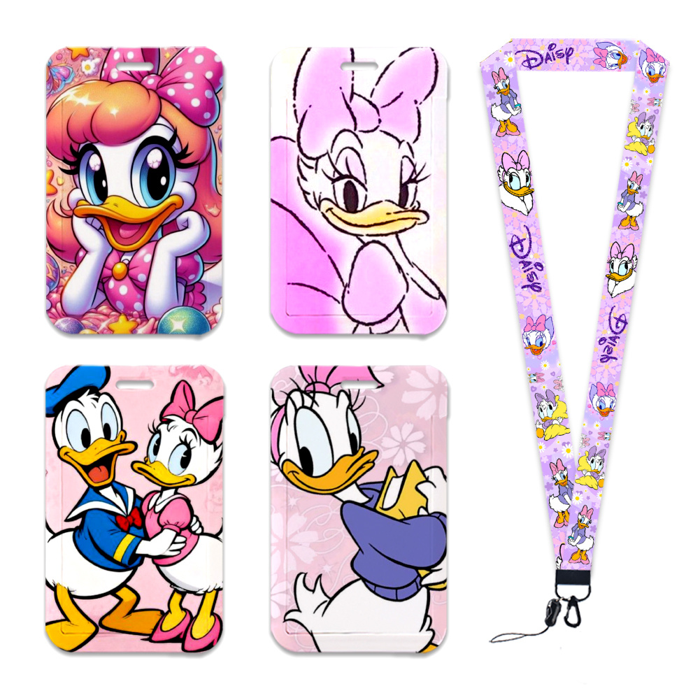 Travel Accessories Disney - ดิสนีย์ เดซี่ดั๊ก ที่ใส่บัตรลายตัวการ์ตูนน่ารัก โดนัลด์ดั๊ก สายคล้องบัตรเครดิต สายคล้องบัตร