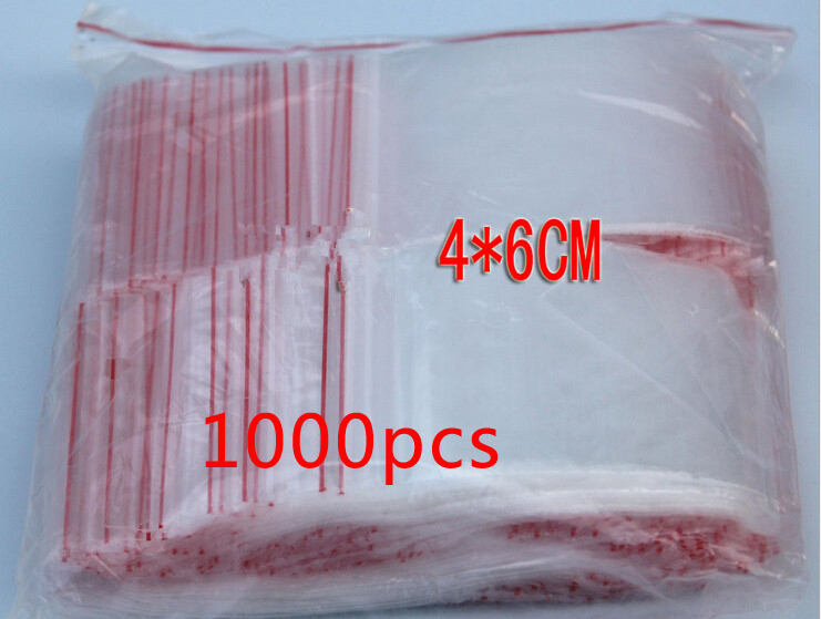 Travel Ziplock Bags - 1000 ชิ้น 4x6 เซนติเมตร pe โปร่งใสของขวัญบรรจุภัณฑ์ถุงถุงพลาสติกสําหรับสร้อยคอ/เครื่องประดับ