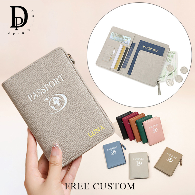 Travel Accessories Rfid - กระเป๋าใส่พาสปอร์ต RFID สำหรับผู้หญิง หนัง PU กระเป๋าสตางค์อเนกประสงค์