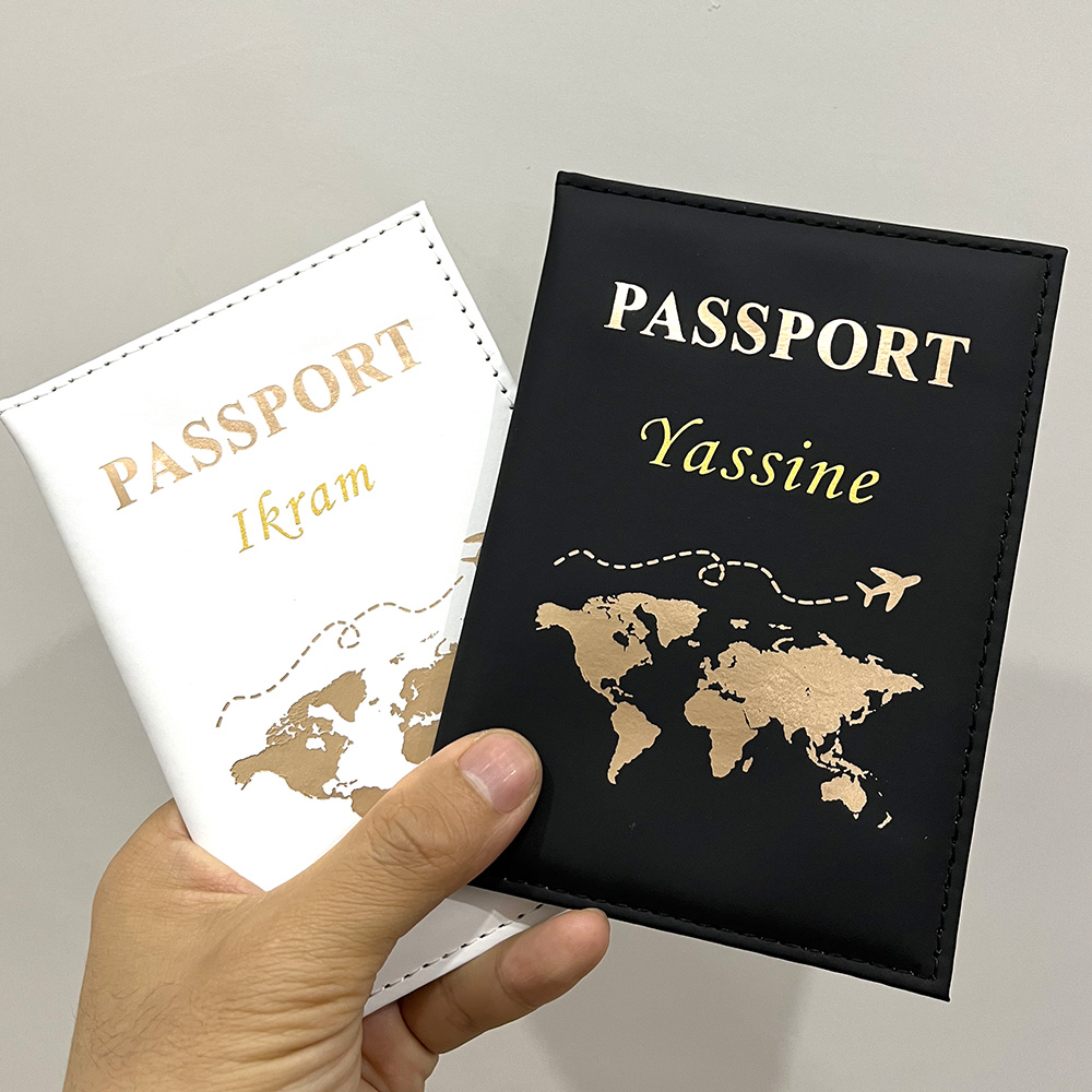 Travel Accessories Plane - ปกหนังสือเดินทางส่วนบุคคลน่ารักใหม่เครื่องบิน PU ผู้หญิงผู้ชายออกแบบได้เองซองใส่หนังสือเดินทางของขวัญแต่งงานการเดินทาง