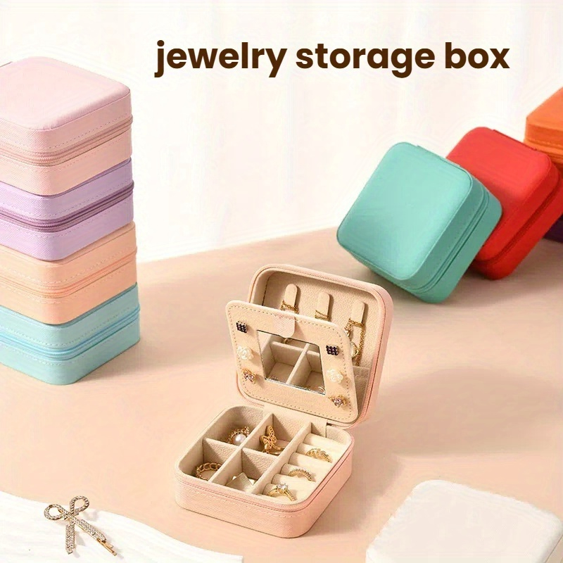 Travel Jewellery & Accessories Organiser - 1 ชิ้น กล่องจัดระเบียบกระเป๋าเดินทางขนาดเล็กแบบพกพา กล่องใส่เครื่องประดับ กล่องของขวัญวันวาเลนไทน์ กระเป๋าจัดระเบียบกระเป๋าเดินทาง