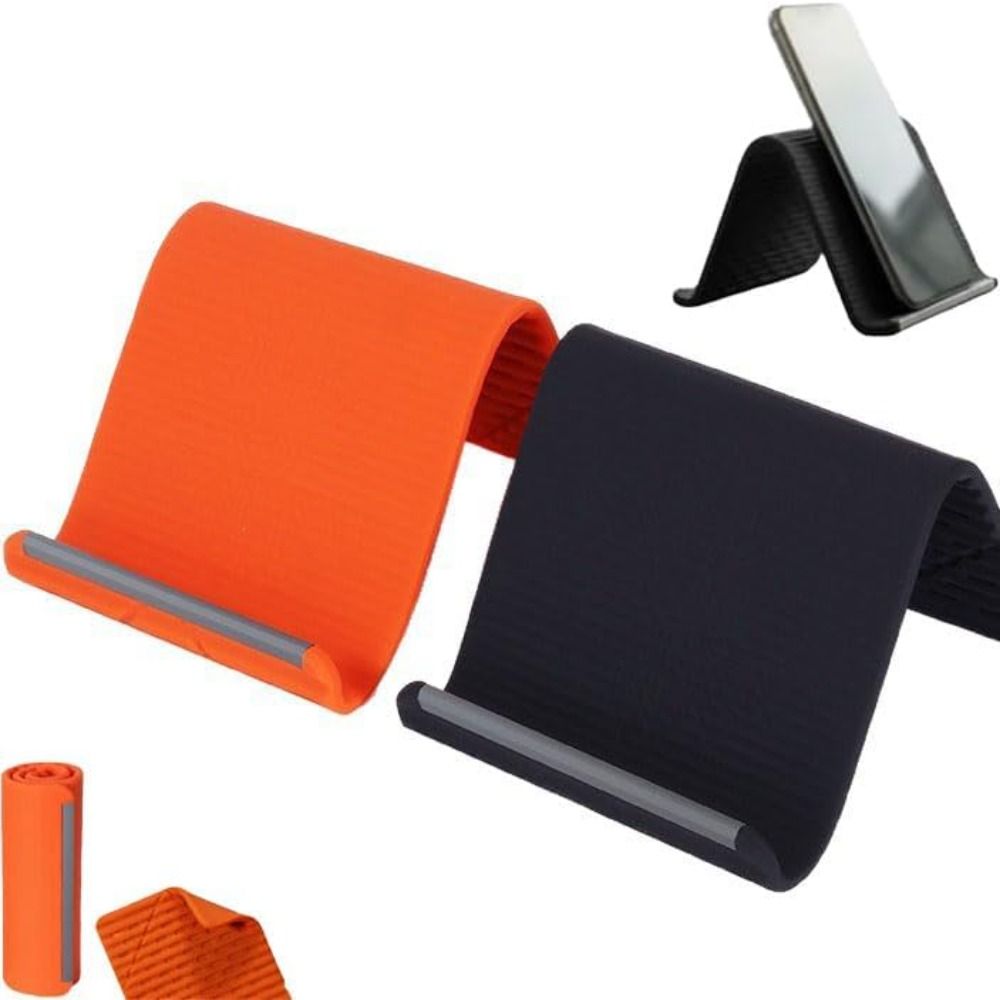 Phone Holder Airplane - ที่วางโทรศัพท์แบบพับได้ พกพาสะดวก ใช้ได้กับเครื่องบิน แท็บเล็ต แล็ปท็อป ขาตั้งซิลิโคนยืดหยุ่น
