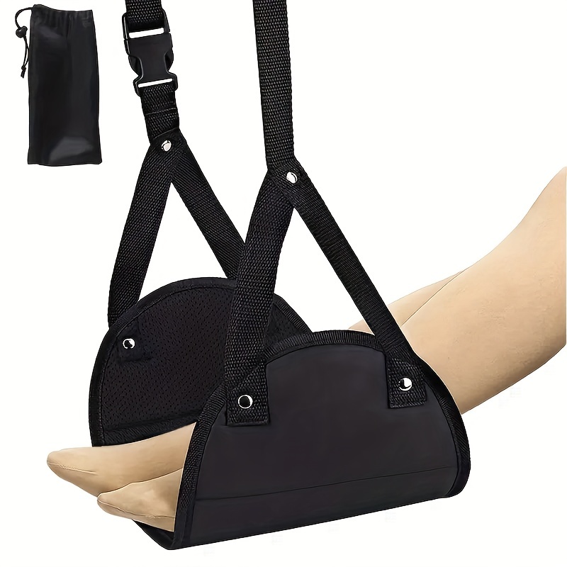 Travel Accessories Plane - เปลญวนสำหรับวางเท้าบนเครื่องบินที่สะดวกสบาย ผลิตจากผ้าอ็อกซ์ฟอร์ดคุณภาพสูง พกพาสะดวก ปรับความสูงได้