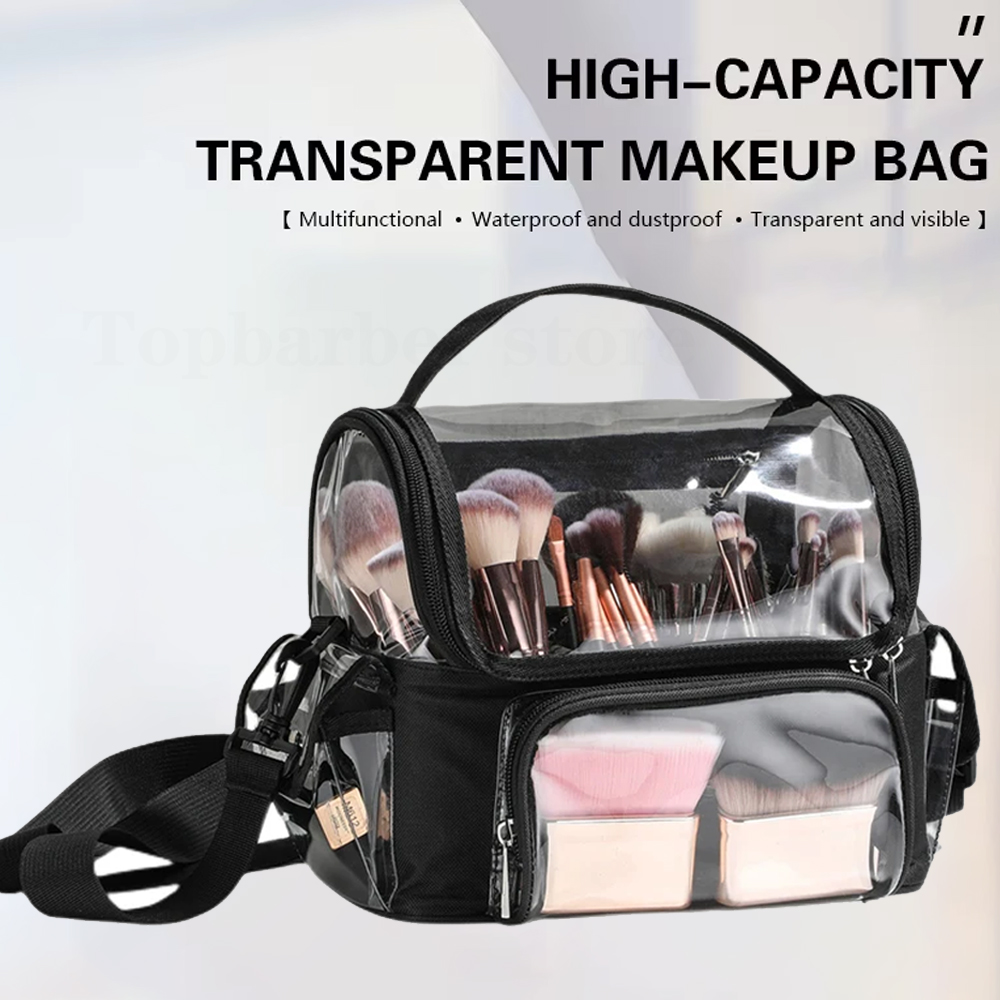 Travel Accessories Holder - ผู้ถือแปรงแต่งหน้ากระเป๋าเป้สะพายหลังแต่งหน้าศิลปินกระเป๋าเดินทางกันน้ําเครื่องสําอางค์กระเป๋าปรับสายรัด Divider