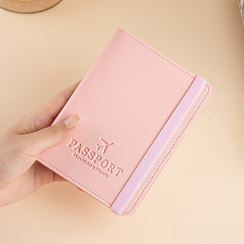Travel Accessories Rfid - ปกหนัง PU สำหรับพาสปอร์ต, ซองใส่เอกสารเดินทางอเนกประสงค์ ป้องกัน RFID