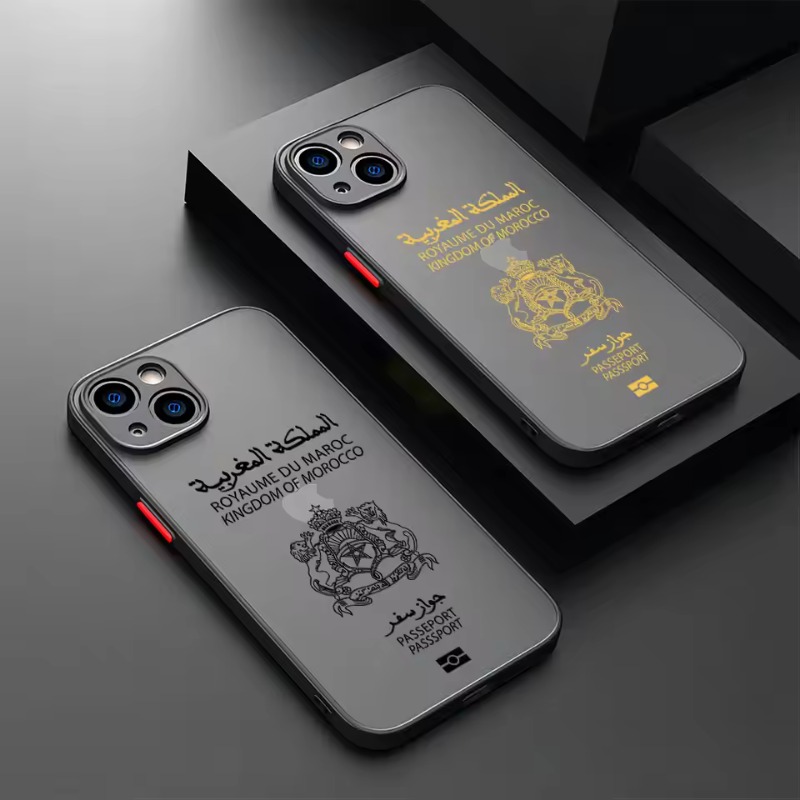 Travel Accessories Iphone - เคสโทรศัพท์ลายแผนที่หนังสือเดินทางโมร็อกโก สำหรับ iPhone 17 16 15