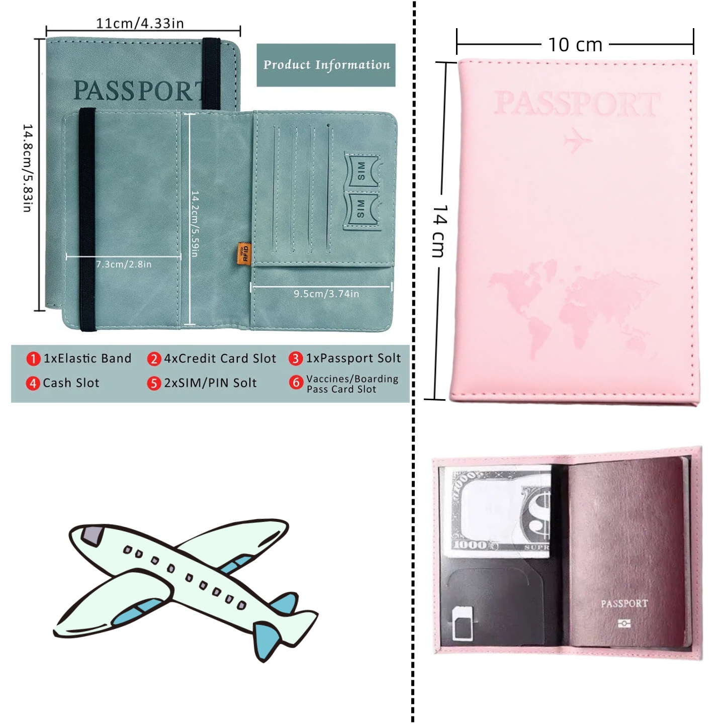 Travel Accessories Rfid - ปกหนังสือเดินทาง RFID สไตล์วินเทจสำหรับผู้หญิงและผู้ชาย - กระเป๋าสตางค์หนัง PU