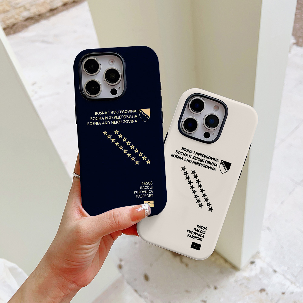 Travel Accessories Iphone - เคสโทรศัพท์ลายหนังสือเดินทางบอสเนียและเฮอร์เซโกวีนา สำหรับ iPhone 17 16 15