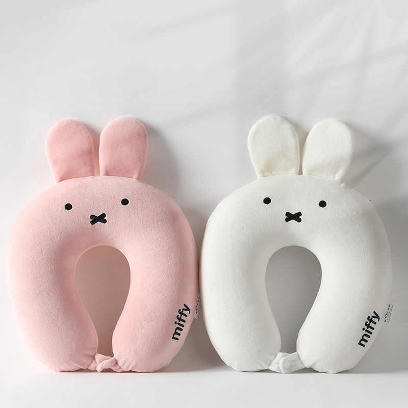 Neck Pillow Memory Foam - น่ารักอะนิเมะร้อน Miffy กระต่ายหูการ์ตูนหน่วยความจําผ้าฝ้ายคอหมอนสี่ Hump คอหมอน Comfort