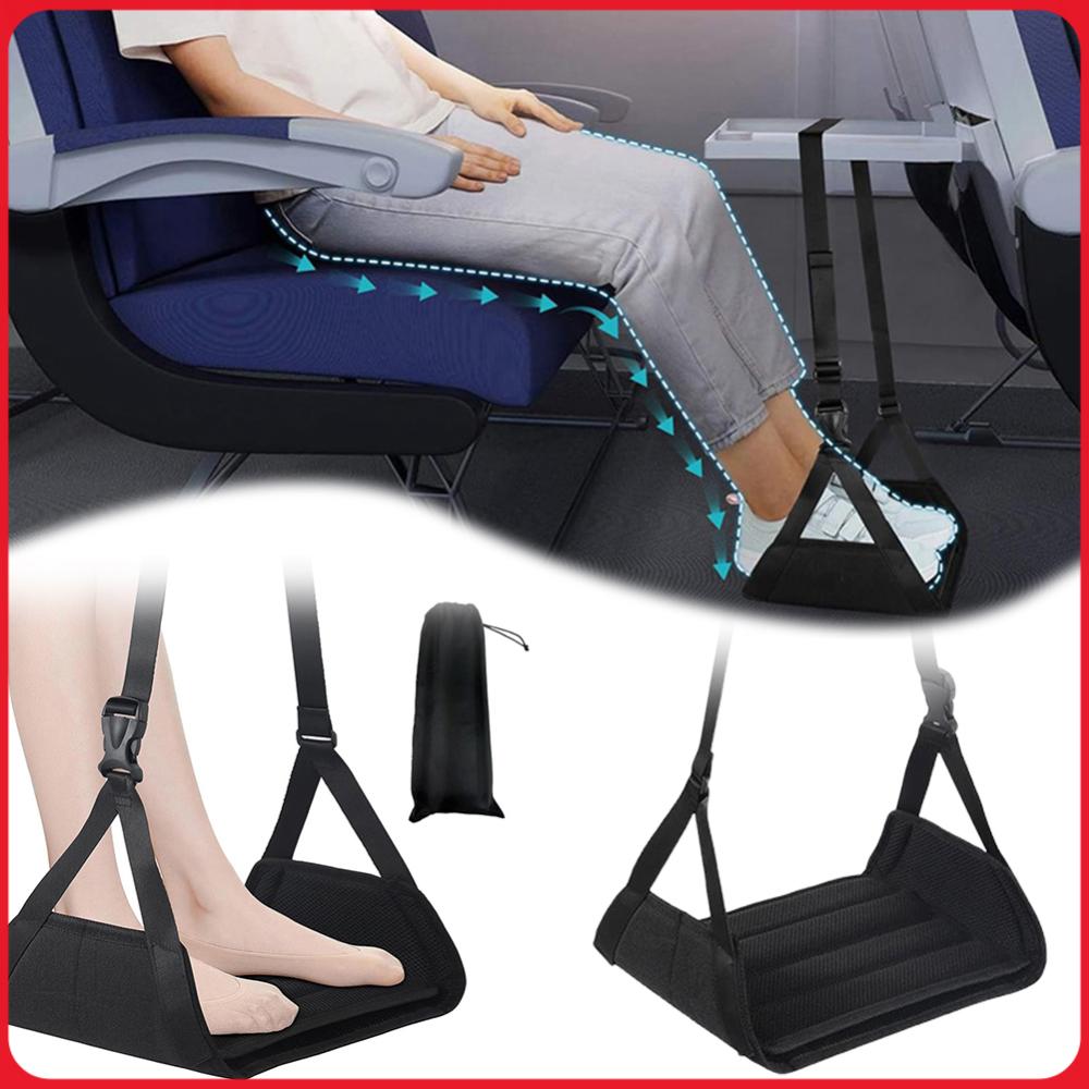 Travel Accessories Plane - เปลญวนพักเท้าแบบพกพาสำหรับเดินทางบนเครื่องบิน อุปกรณ์เสริมสำหรับการเดินทาง