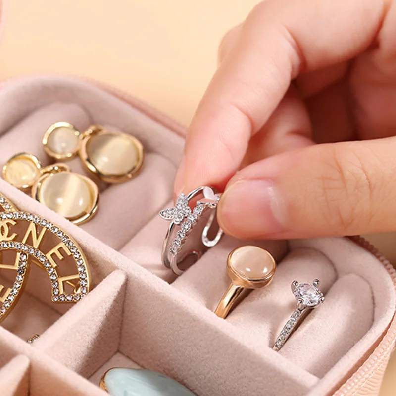 ตัวอักษรสีม่วงกล่องเครื่องประด - Travel Jewellery & Accessories Organiser บทวิจารณ์และราคา