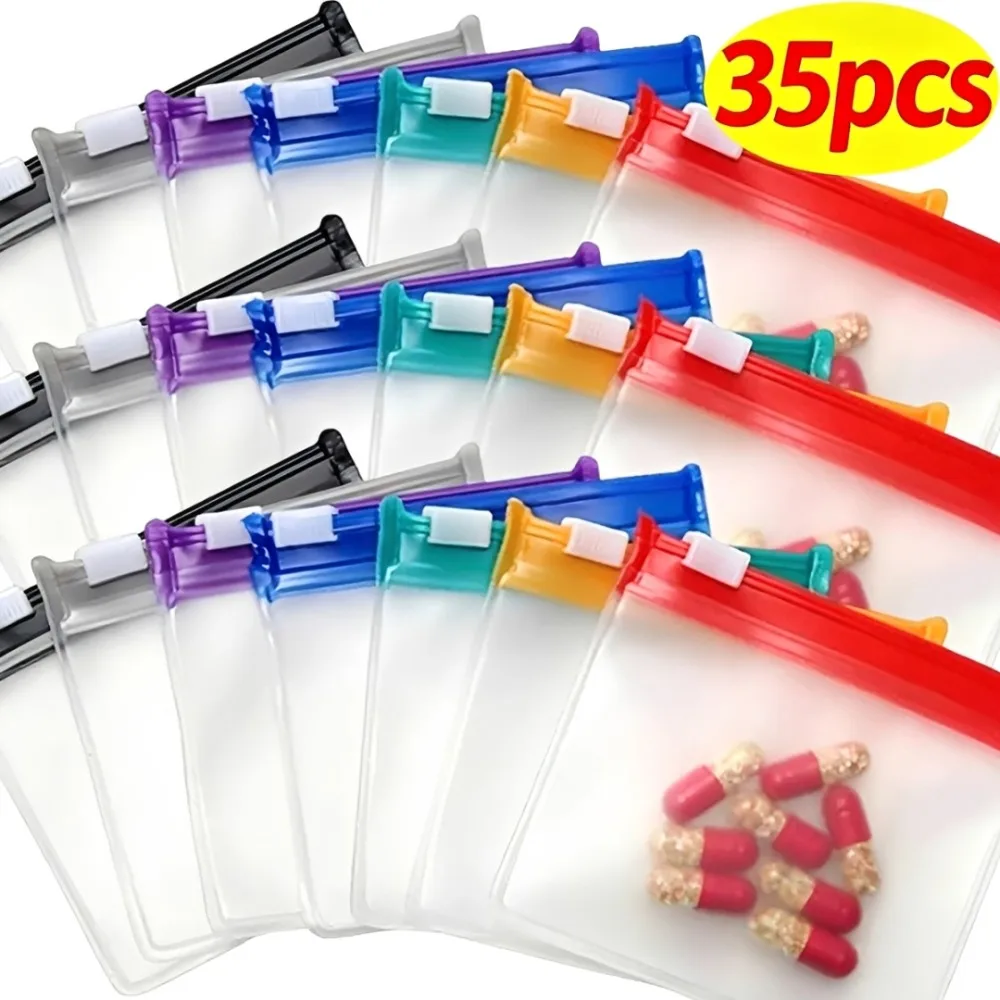 ถุงใส่ยาสีสันสดใสขนาดเล็ก ถุงซ - Travel Ziplock Bags บทวิจารณ์และราคา