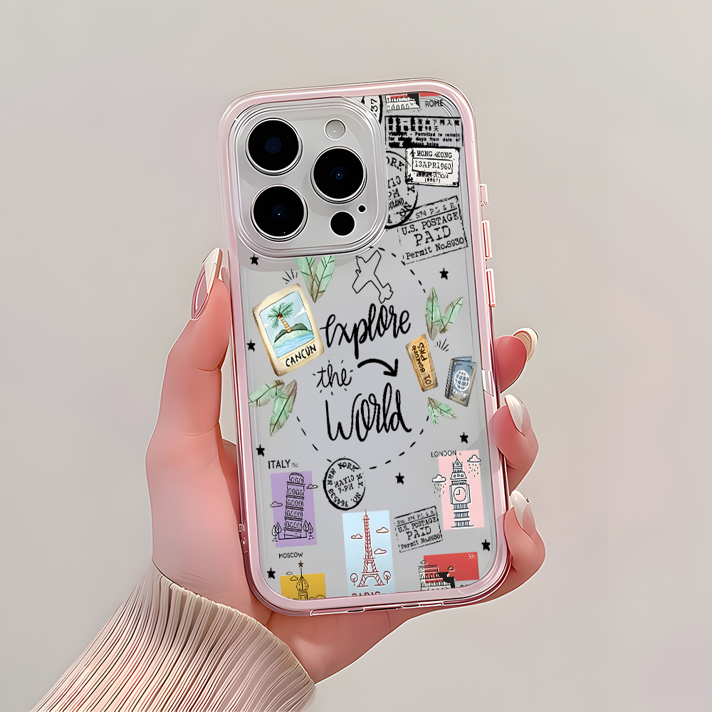 เคสโทรศัพท์ใสลายสติกเกอร์การเด - Travel Accessories Iphone บทวิจารณ์และราคา