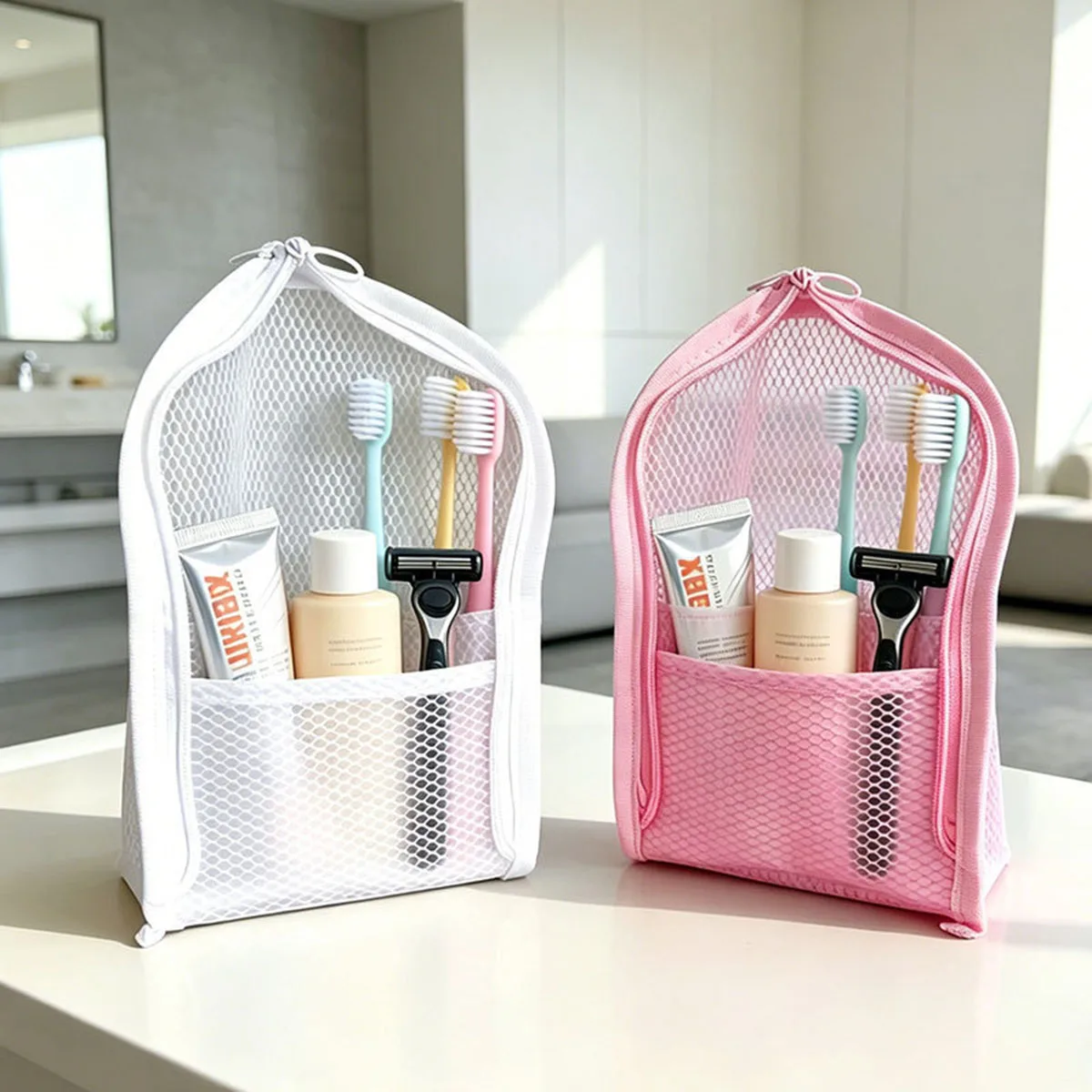 กระเป๋าใส่เครื่องสำอางแบบตาข่า - Travel Z บทวิจารณ์และราคา