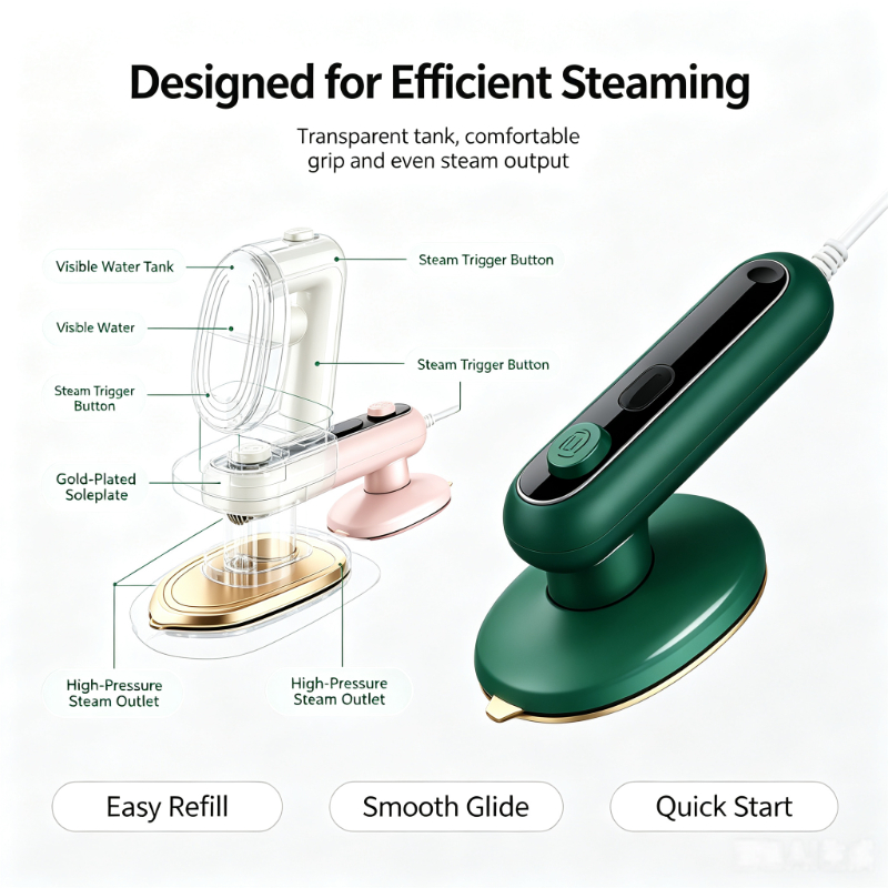 เตารีดไอน้ำแบบพกพาอเนกประสงค์ส - Mini Iron Travel บทวิจารณ์และราคา