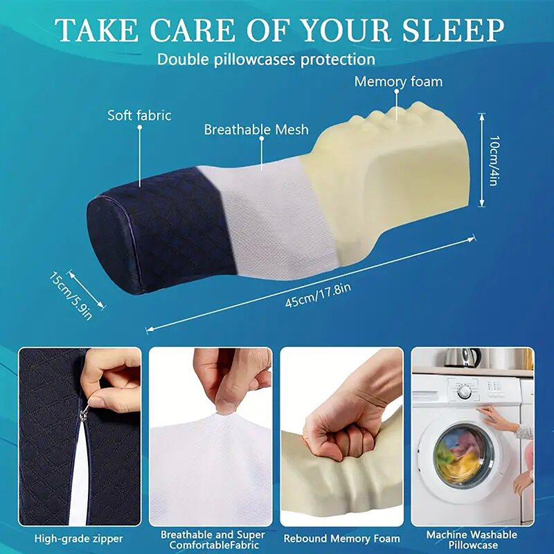 บรรเทาอาการปวดคอ หมอนรองคอ หมอ - Neck Pillow Memory Foam บทวิจารณ์และราคา