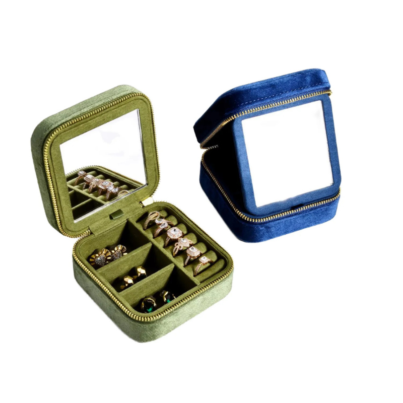 กล่องใส่เครื่องประดับกำมะหยี่ค - Travel Jewellery & Accessories Organiser บทวิจารณ์และราคา
