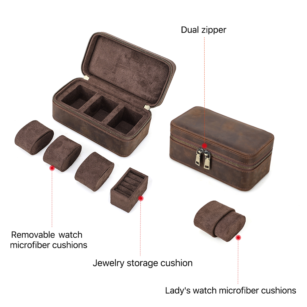 กล่องเก็บเครื่องประดับหนังแท้  - Travel Jewellery & Accessories Organiser บทวิจารณ์และราคา