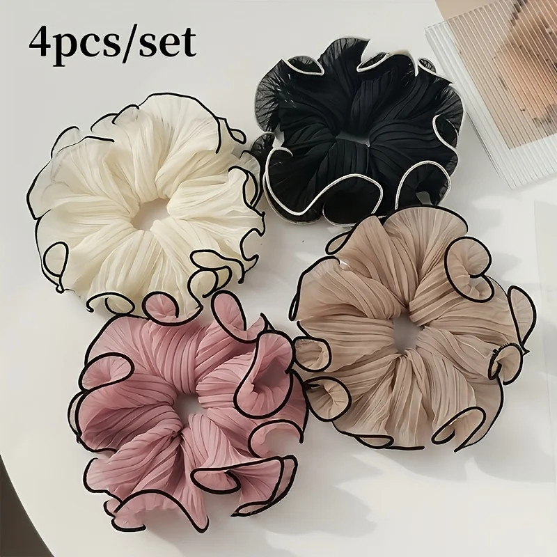 4 ชิ้น/ชุด ยางมัดผมผ้าแต่งชายร - Travel Accessories Kit บทวิจารณ์และราคา