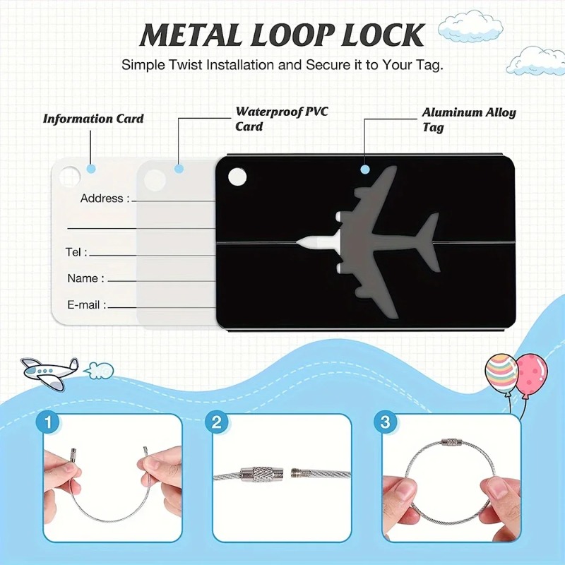 ป้ายแท็กกระเป๋าเดินทางอะลูมิเน - Travel Accessories Plane บทวิจารณ์และราคา