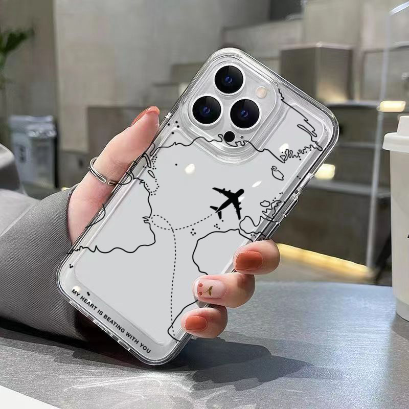 เคสโทรศัพท์ใสลายเส้นทางการเดิน - Travel Accessories Iphone บทวิจารณ์และราคา