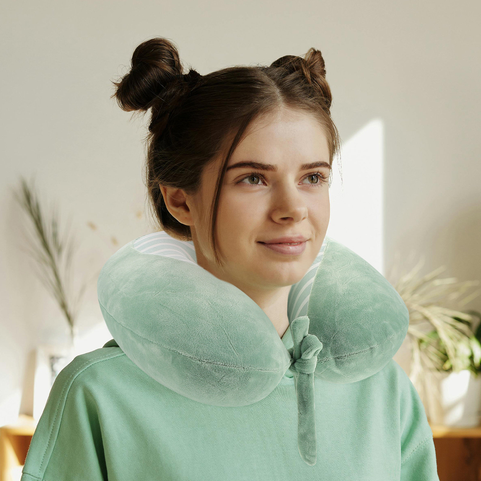 หมอนรองคอรูปตัวยูสำหรับเดินทาง - Neck Pillow Memory Foam บทวิจารณ์และราคา