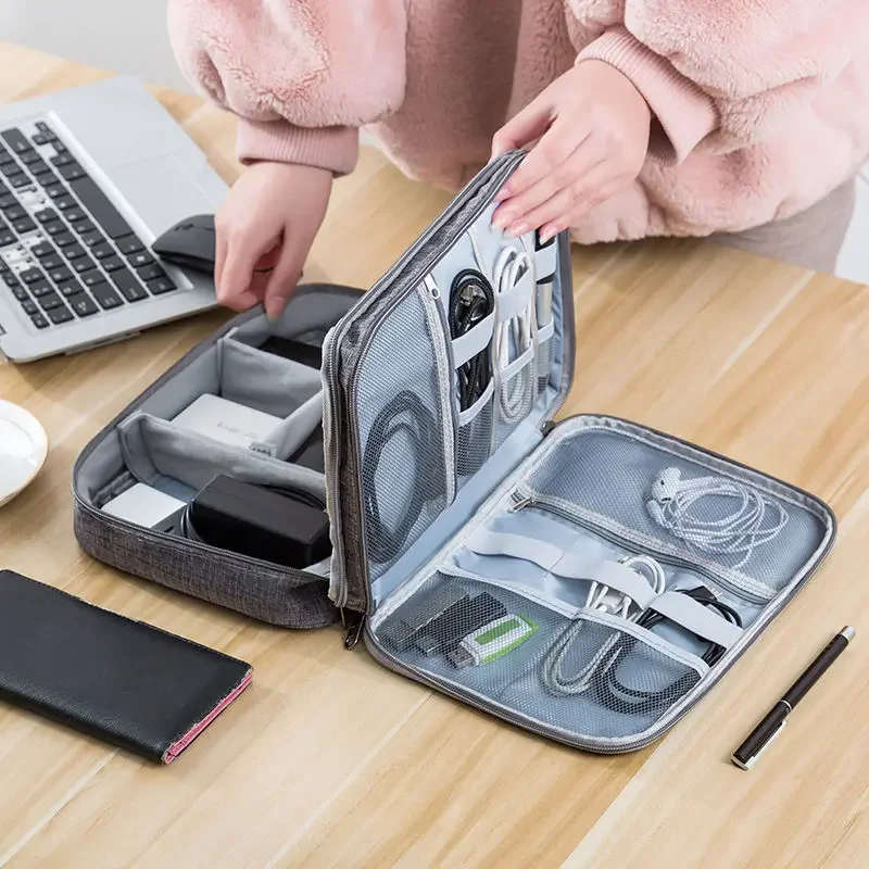 ที่ใส่สาย USB แบบพกพา3ชั้นกระเ - Travel Ziplock Bags บทวิจารณ์และราคา