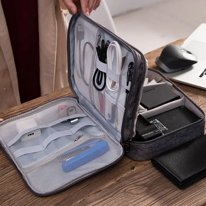 ที่ใส่สาย USB แบบพกพา3ชั้นกระเ - Travel Ziplock Bags บทวิจารณ์และราคา