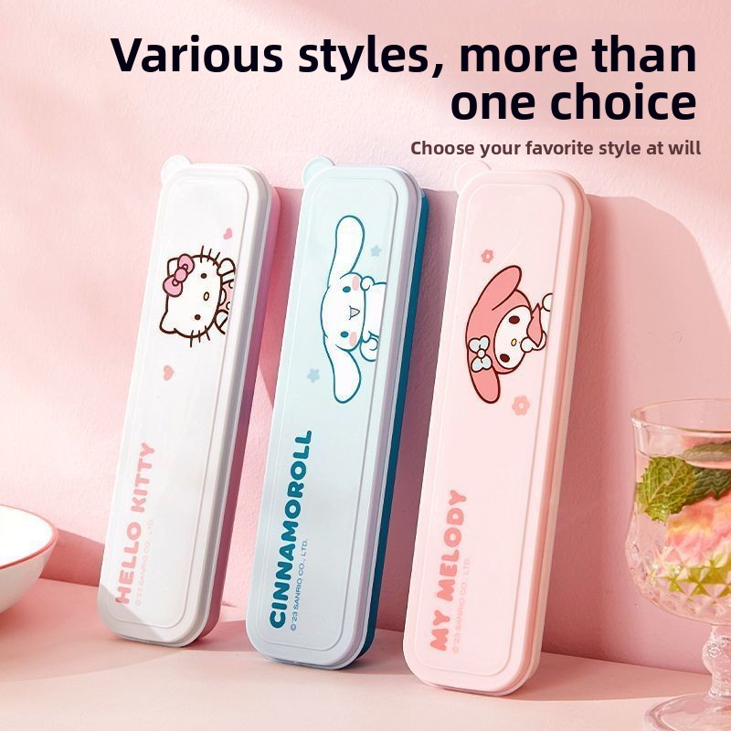 ชุดช้อนส้อมพกพาลายการ์ตูนน่ารั - Travel Accessories Gifts For Women บทวิจารณ์และราคา