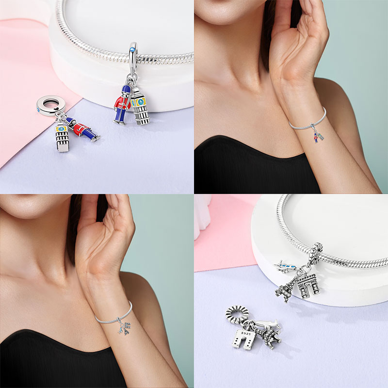 ลูกปัดลายสถานที่สำคัญระดับโลก  - Travel Accessories Gifts For Women บทวิจารณ์และราคา