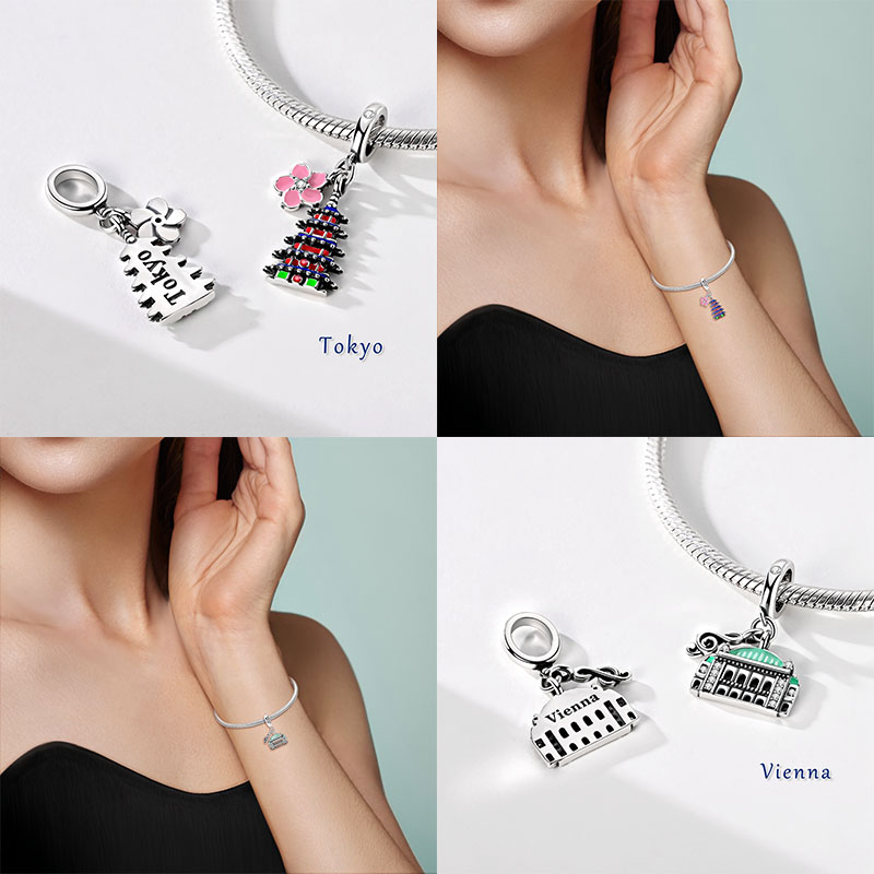 ลูกปัดลายสถานที่สำคัญระดับโลก  - Travel Accessories Gifts For Women บทวิจารณ์และราคา