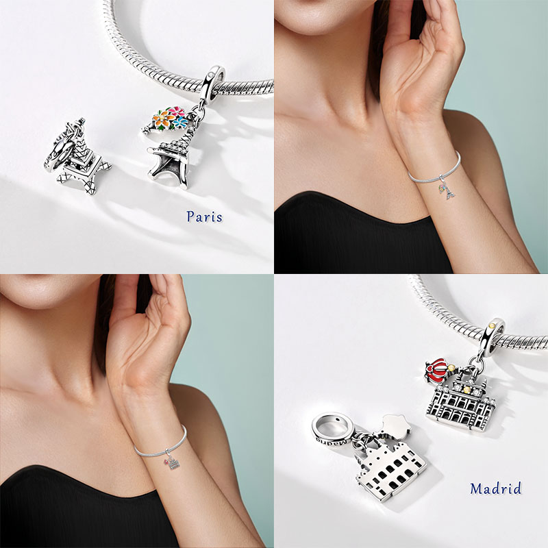 ลูกปัดลายสถานที่สำคัญระดับโลก  - Travel Accessories Gifts For Women บทวิจารณ์และราคา
