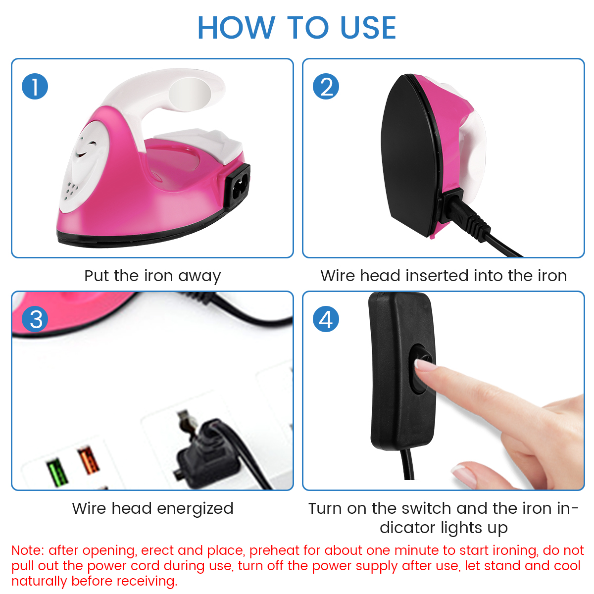 เตารีดไฟฟ้างานฝีมือขนาดเล็กพกพ - Mini Iron Travel บทวิจารณ์และราคา