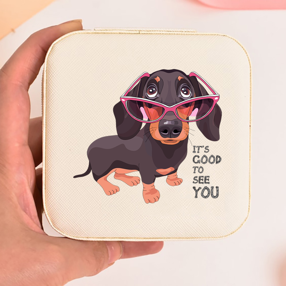 I Love Dachshunds พิมพ์กล่องเค - Travel Jewellery & Accessories Organiser บทวิจารณ์และราคา