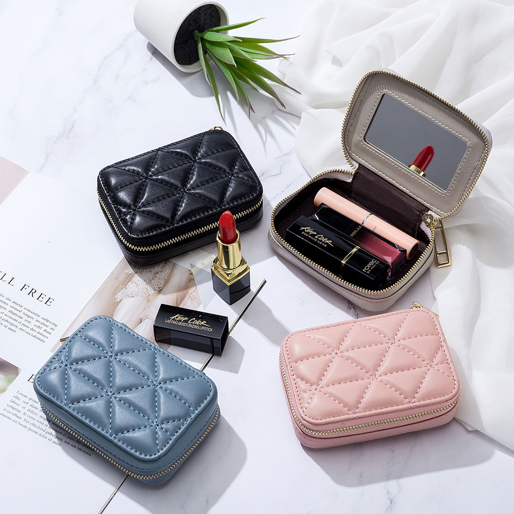 ใหม่ PU ลิปสติกถุงเก็บกระเป๋าก - Travel Ziplock Bags บทวิจารณ์และราคา