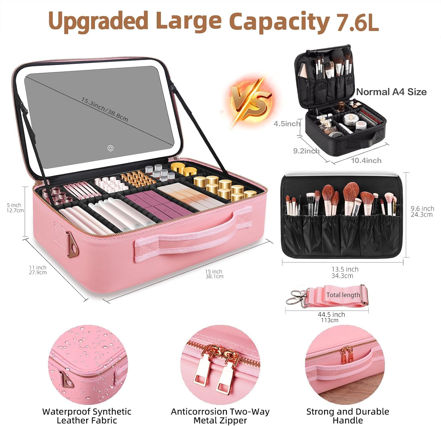 กระเป๋าเครื่องสำอางขนาดใหญ่ 15 - Travel Z บทวิจารณ์และราคา